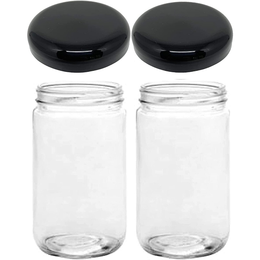 Food Storage Jar Set - Mason Jars - 32 oz Glass