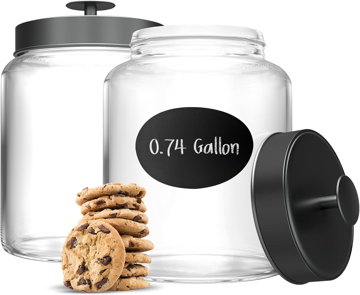 Food Storage Pantry - Glass Kitchen Canister Set, Food &