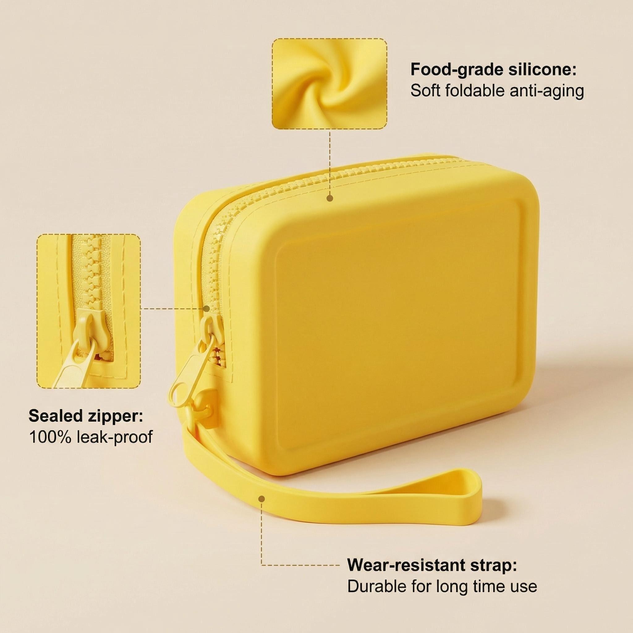 Food Storage Yellow - Bright Yellow Food-Grade Silicone Storage Pouch