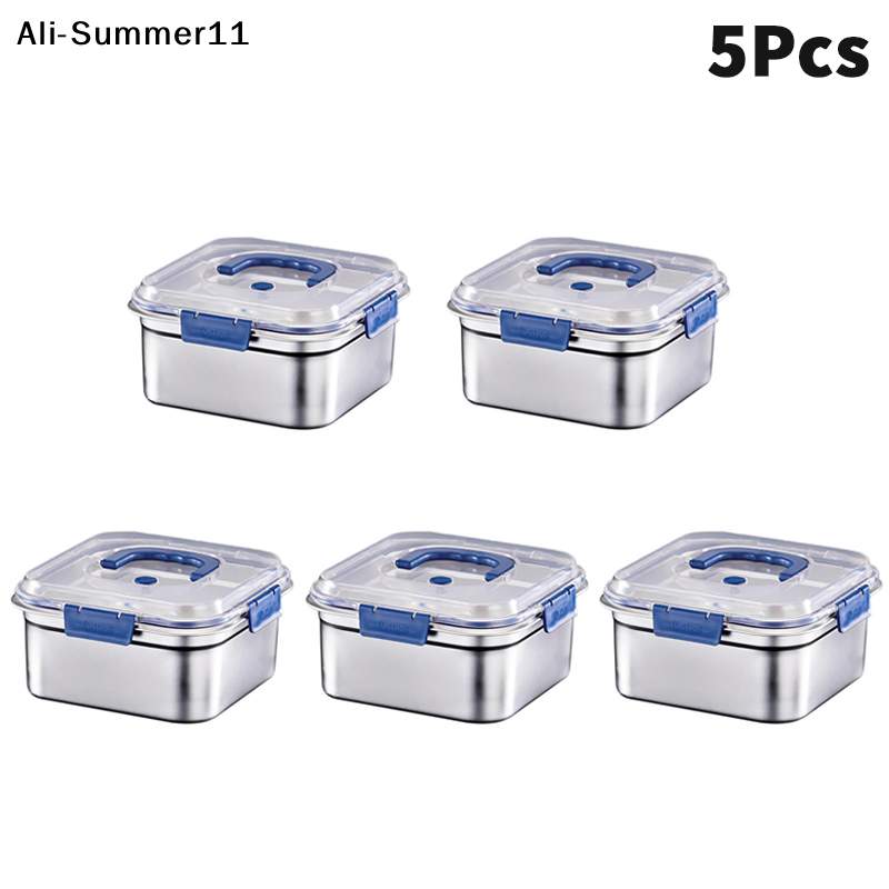 Food Storage Containers Xl - 【S11】1/3/5Pcs Stainless Steel Food Storage Box