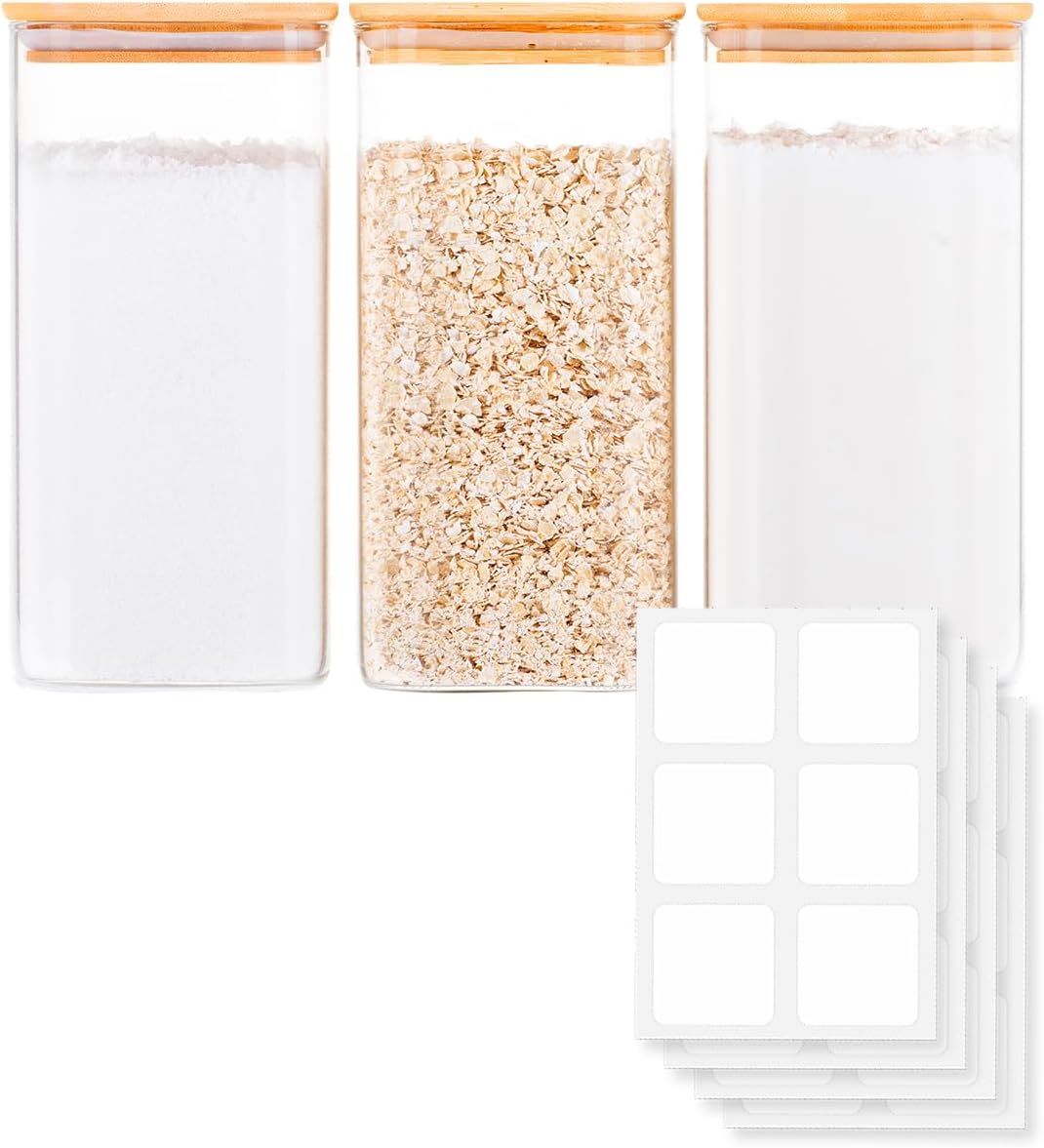 Food Storage Pantry - Glass Food Storage Jars with Airtight