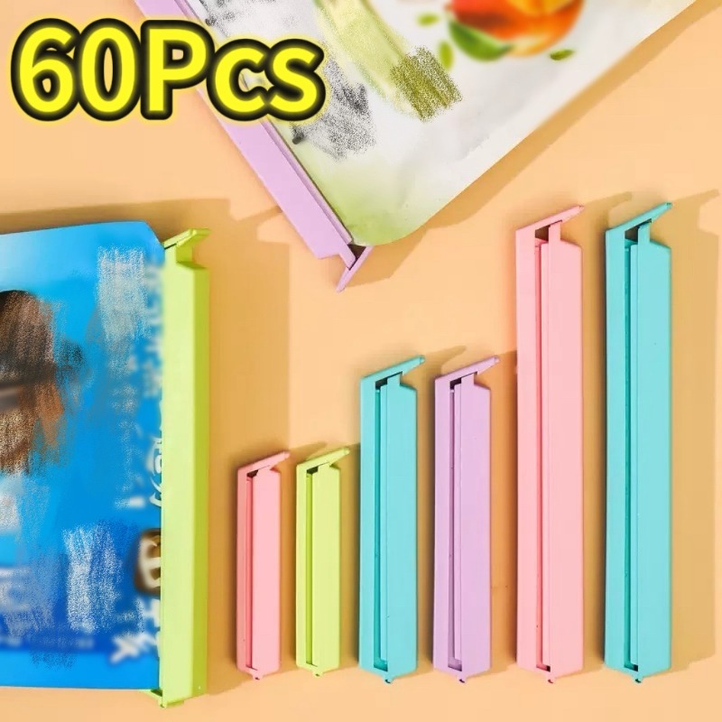 Food Storage Plastic Bag - 12-60Pcs Portable New Kitchen Storage Food
