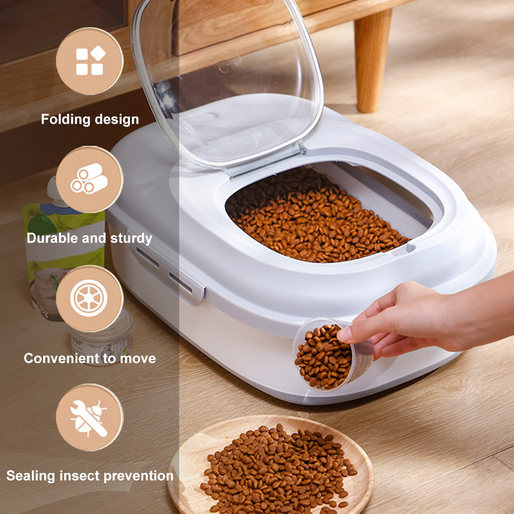 Food Storage For Dog - Collapsible Dry Cat Food Box 20-30LB