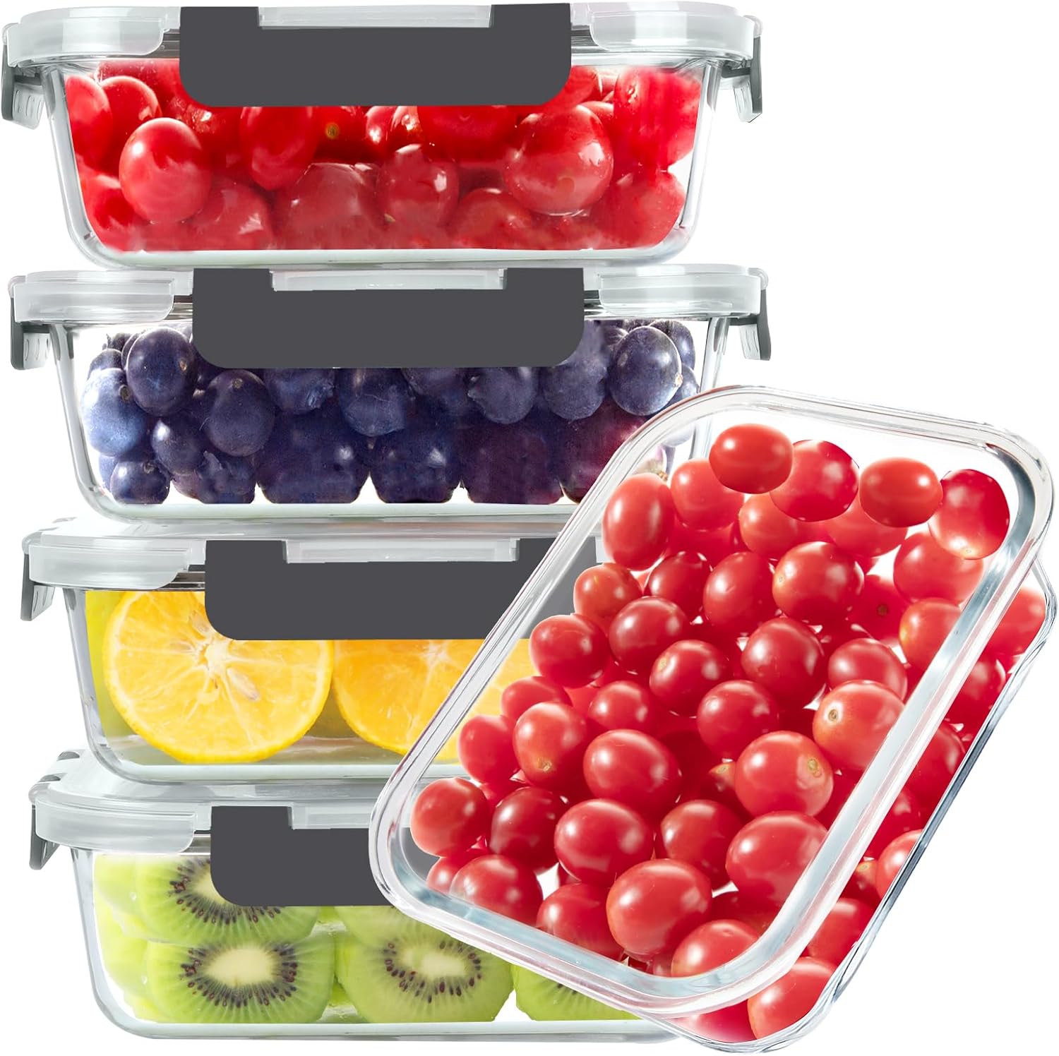 Food Storage Containers Glass - Glass Food Storage Containers, 5 Pack