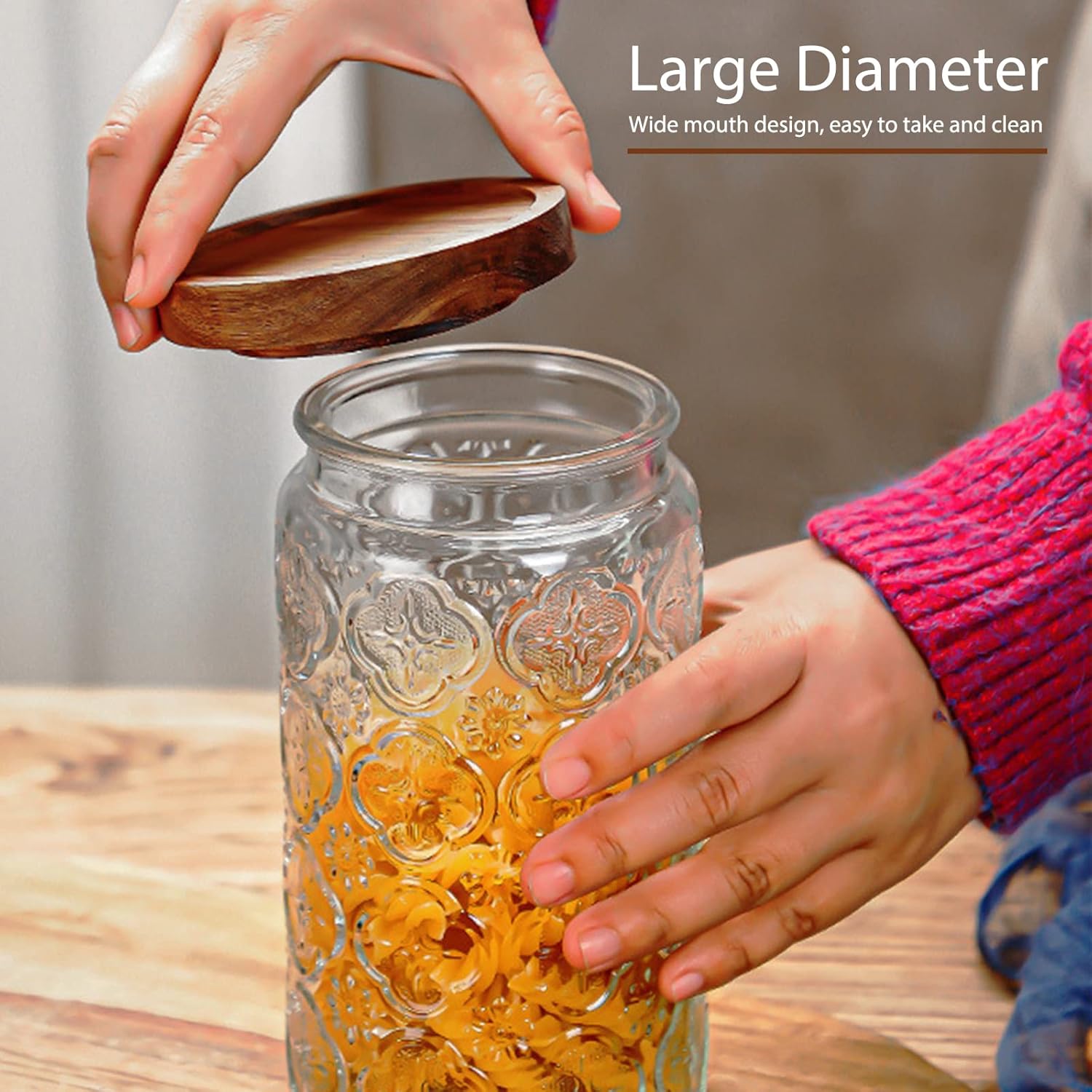 35oz/1000ml Glass Storage Jars - Food Storage Containers Glass ulasan dan harga