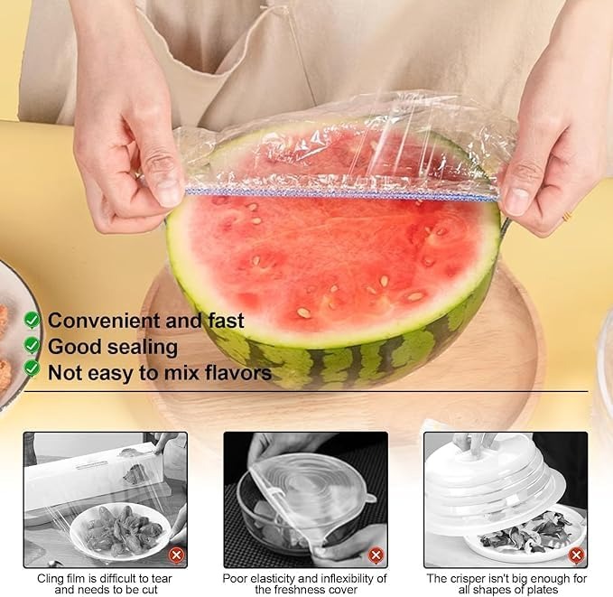 100pcs Disposable Plastic Wrap - Best Food Storage ulasan dan harga