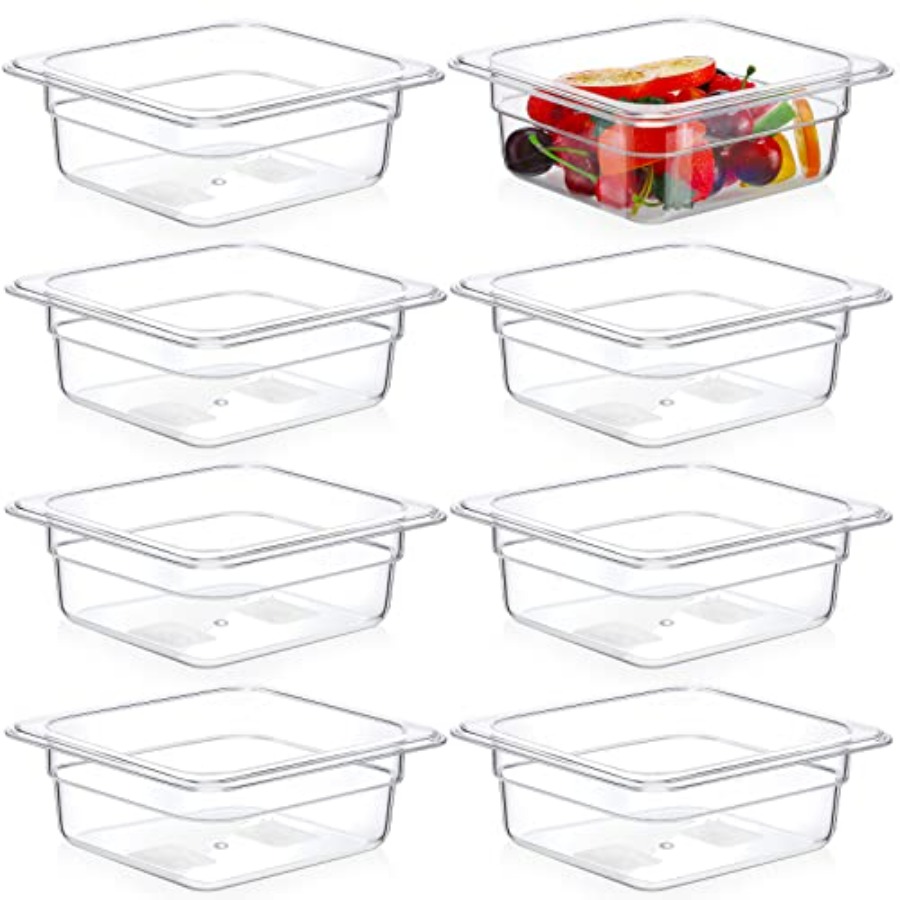 8 Pcs 1/6 Size, 2.6 Inch Deep  - Food Storage For Restaurant ulasan dan harga