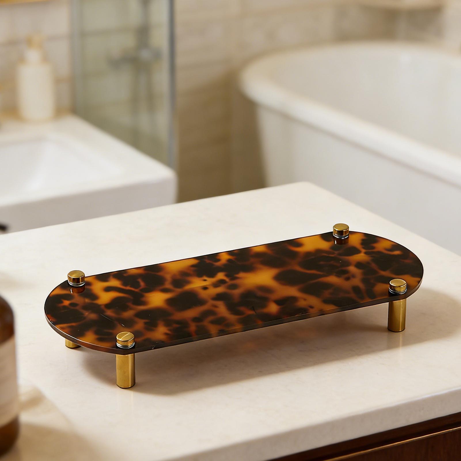 Bathroom Counter Tray Tortoise - Food Storage Home ulasan dan harga