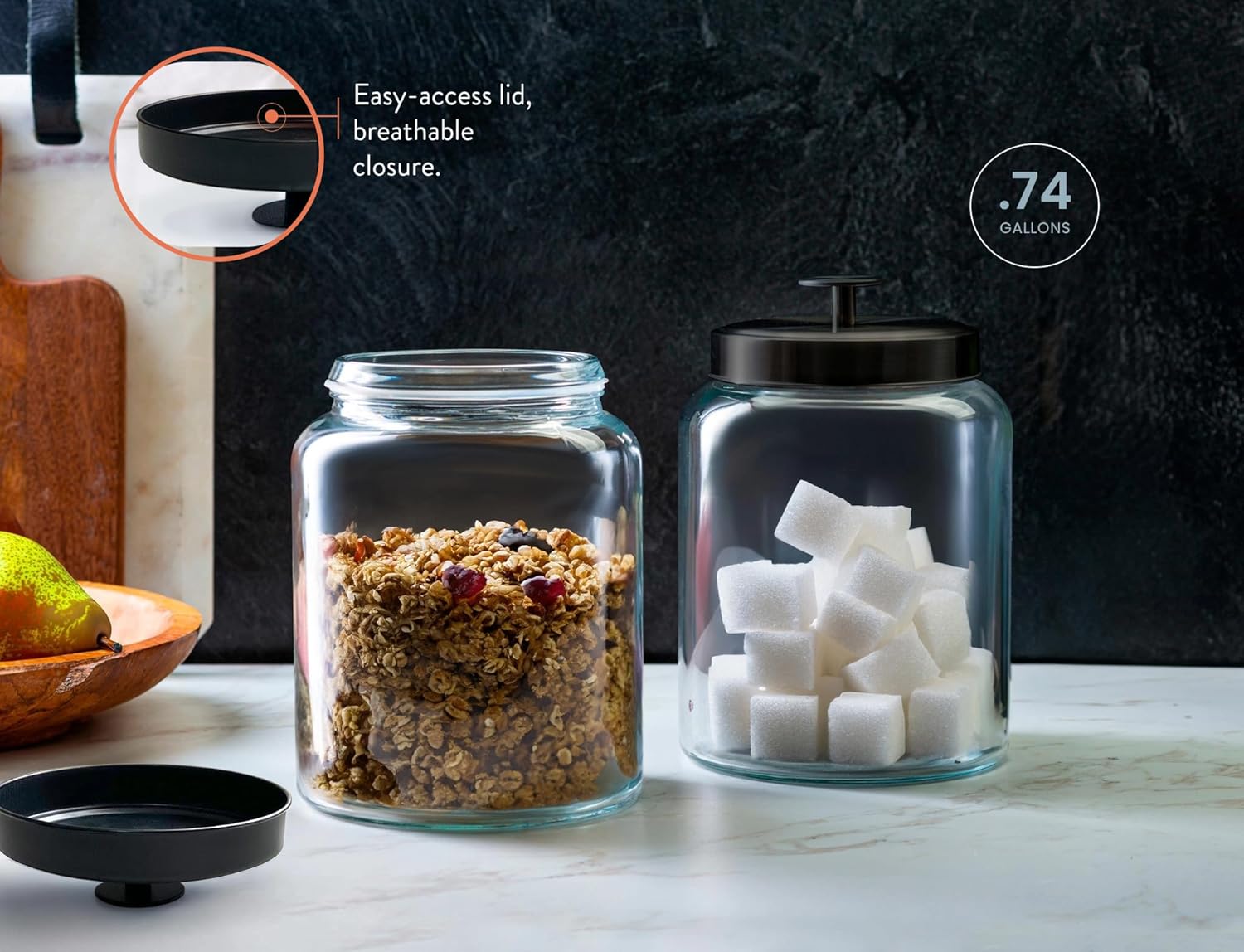 Glass Kitchen Canister Set, Fo - Food Storage Pantry ulasan dan harga