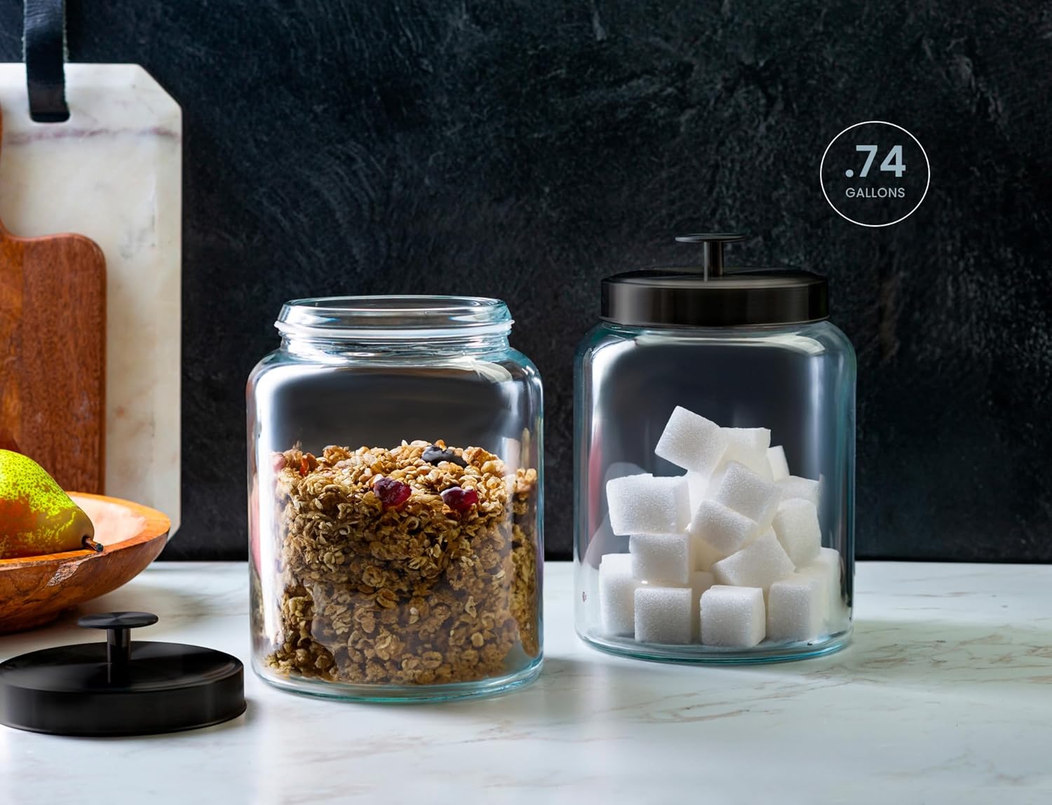 Glass Kitchen Canister Set, Fo - Food Storage Pantry ulasan dan harga