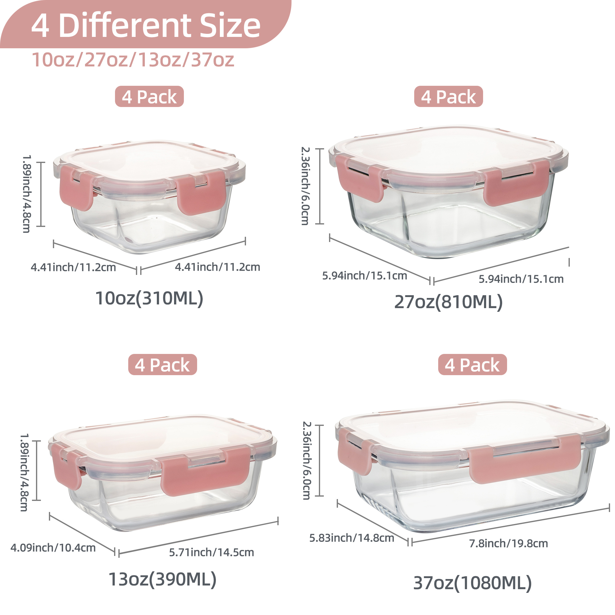 16-Piece Glass Food Storage Co - Food Storage Jar Set ulasan dan harga