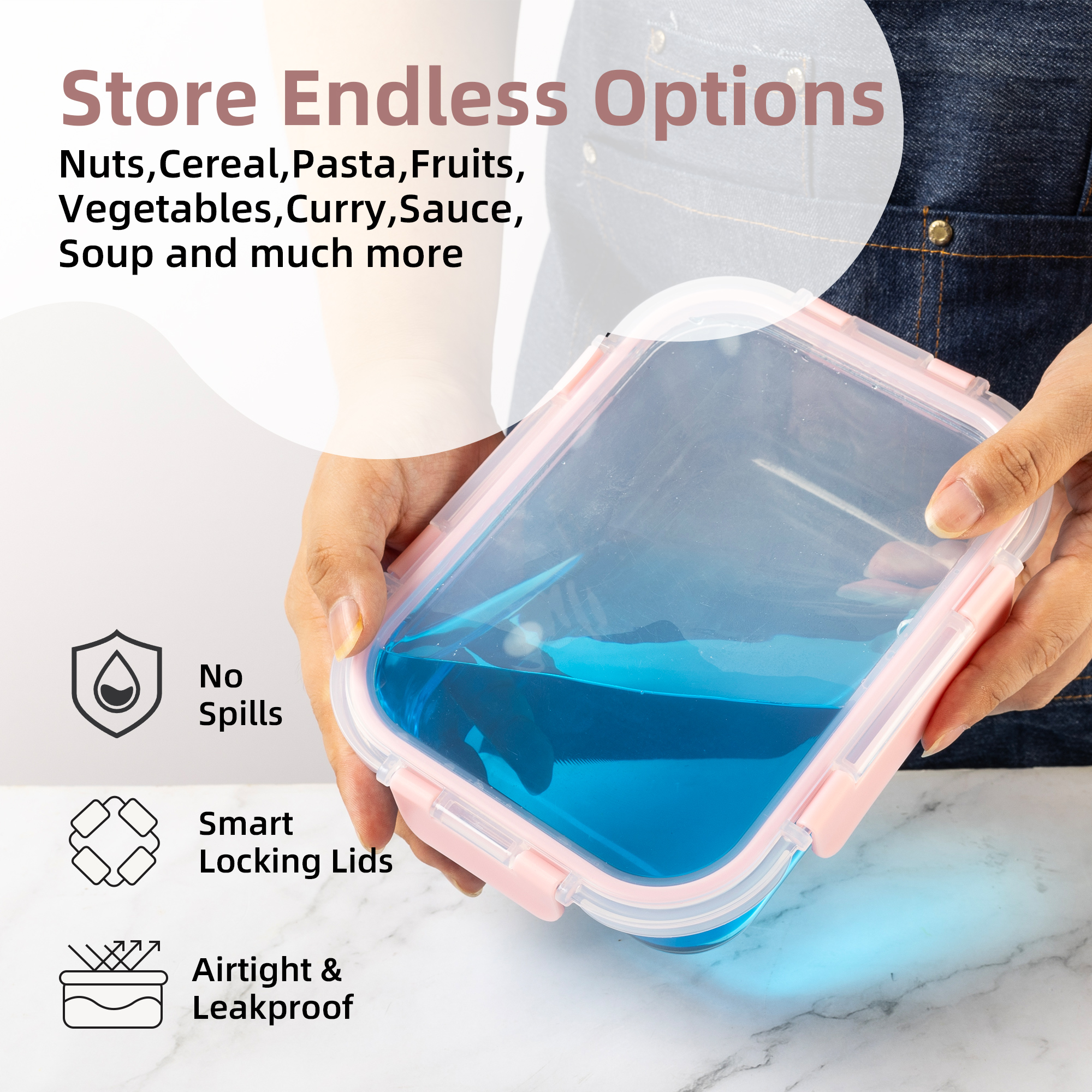 16-Piece Glass Food Storage Co - Food Storage Jar Set ulasan dan harga