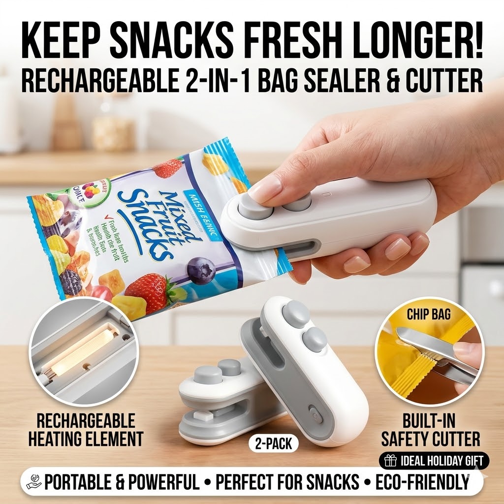 Mini Portable Snack Bag Sealer - Food Storage Plastic Bag ulasan dan harga