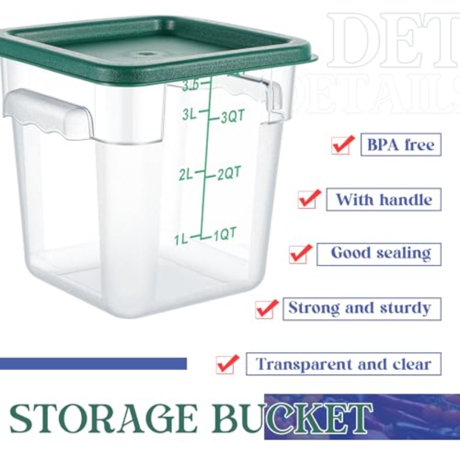 8 Set Square Food Storage Cont - Food Storage Quart Containers ulasan dan harga