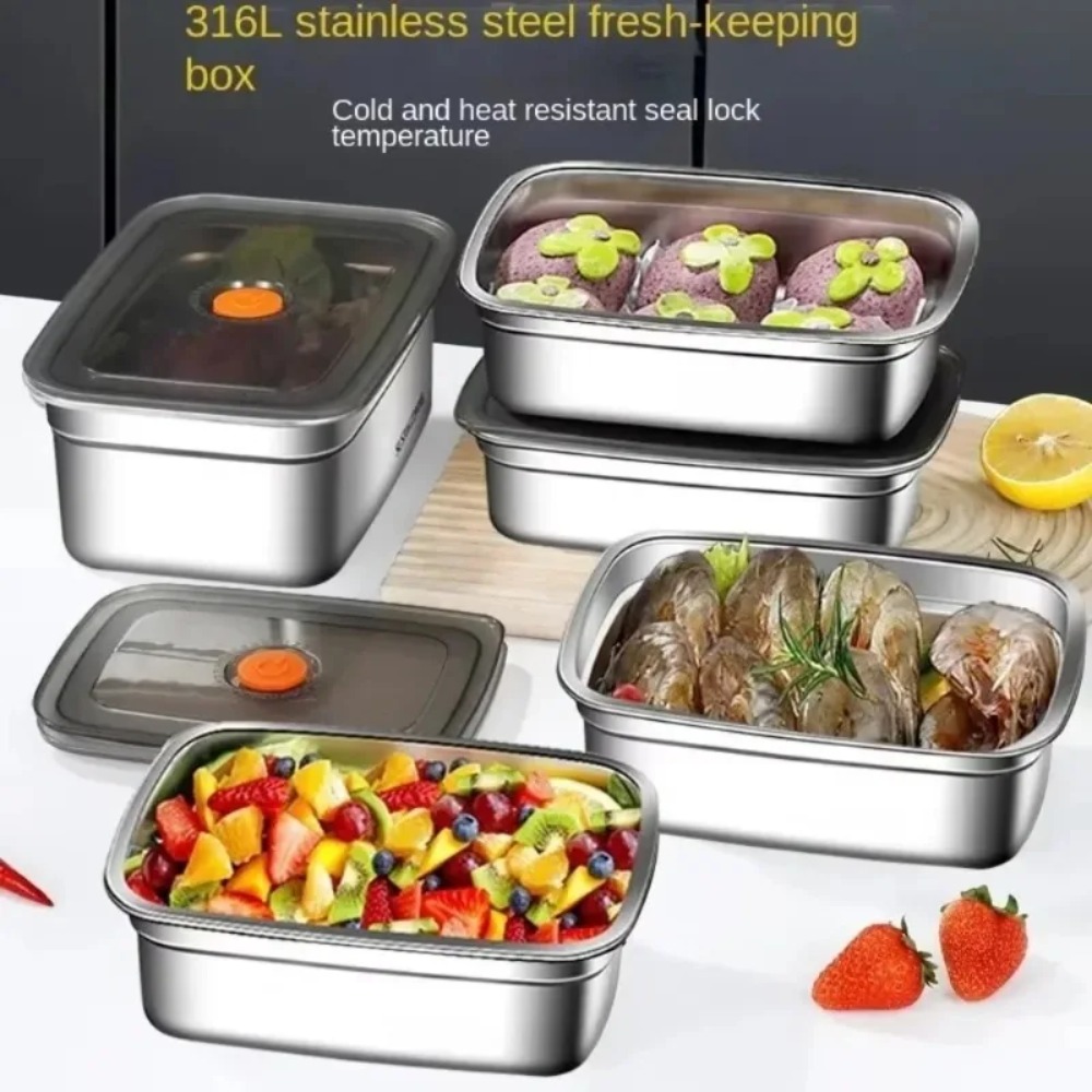 Large Capacity Stainless Steel - Food Storage Containers Xl ulasan dan harga
