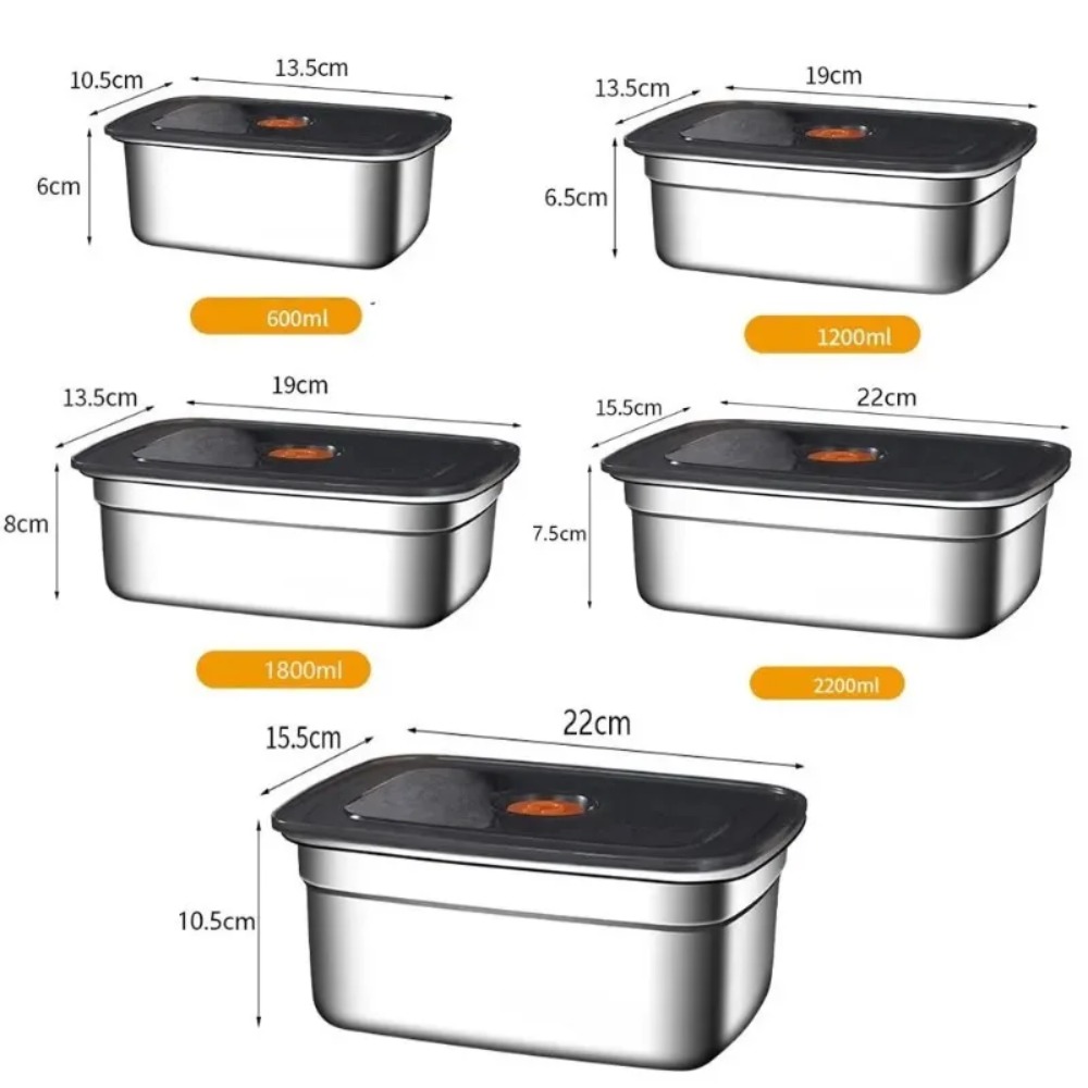Large Capacity Stainless Steel - Food Storage Containers Xl ulasan dan harga
