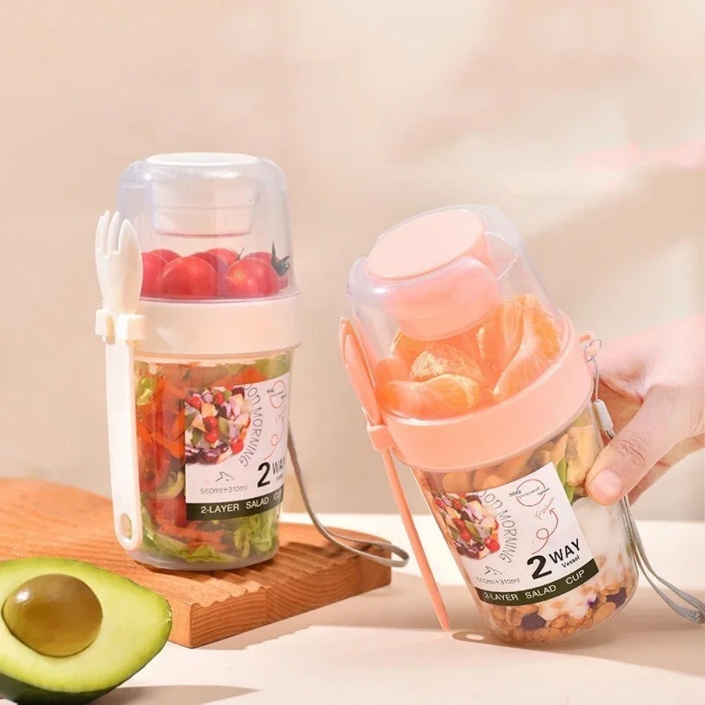 Portable Salad Cup Breakfast C - Food Storage Yogurt ulasan dan harga