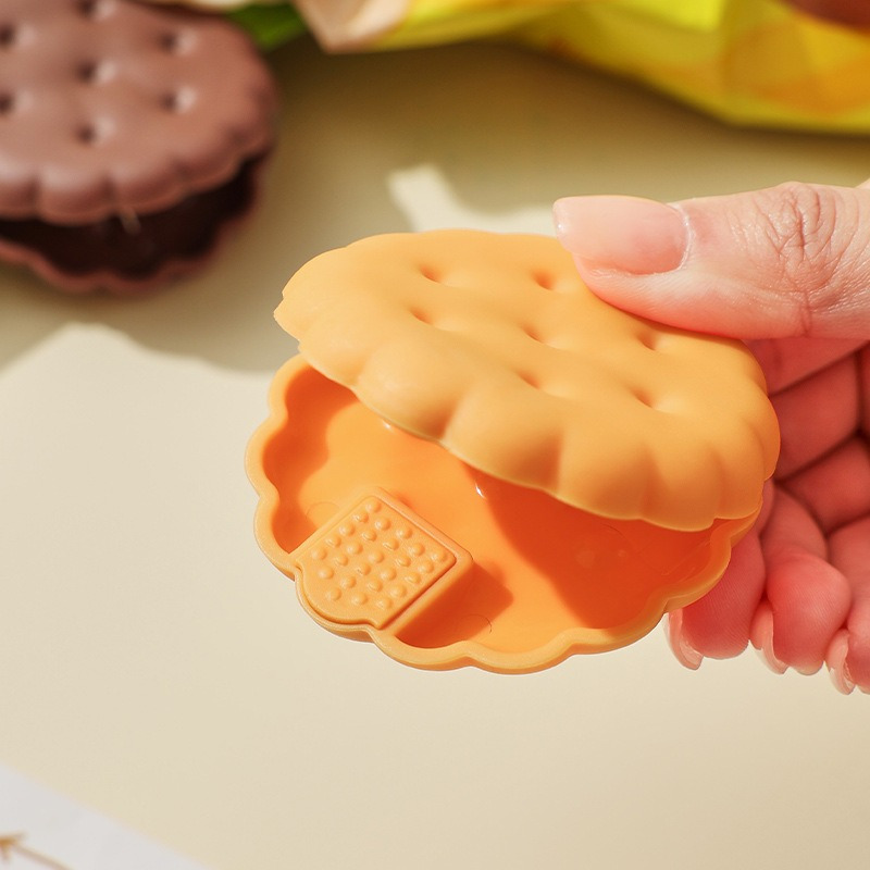 2pcs White/Yellow Cookie-Shape - Food Storage Yellow ulasan dan harga