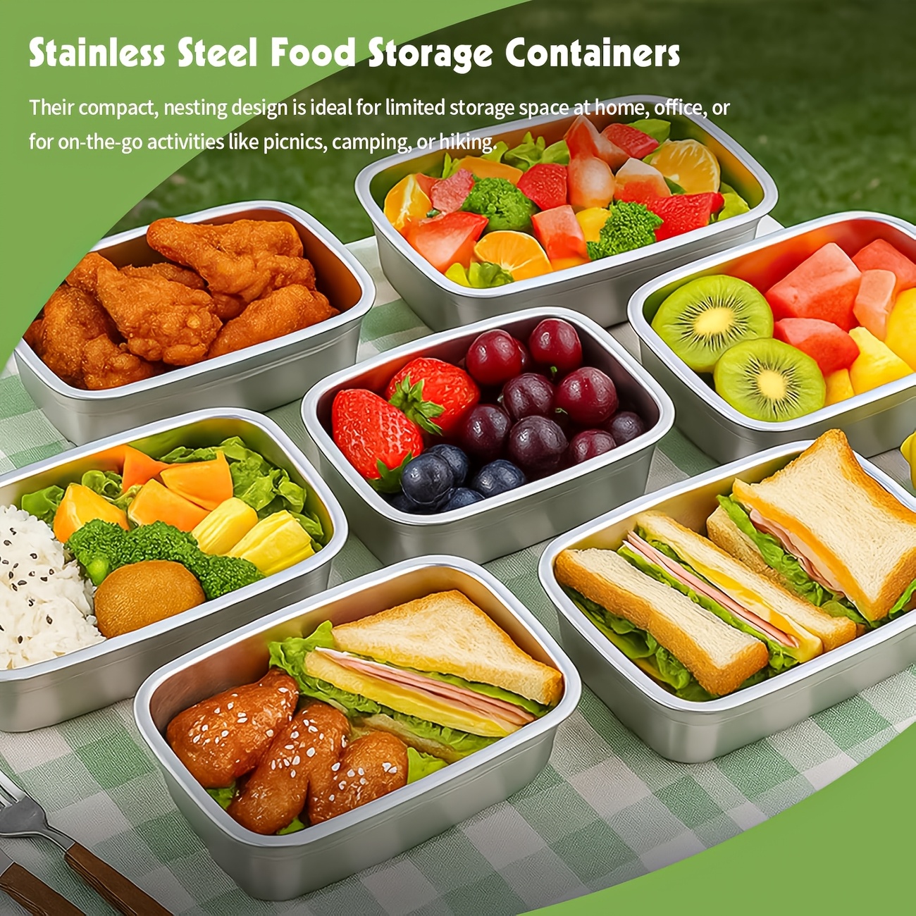 10-Piece Stainless Steel Food  - Food Storage For Restaurant ulasan dan harga