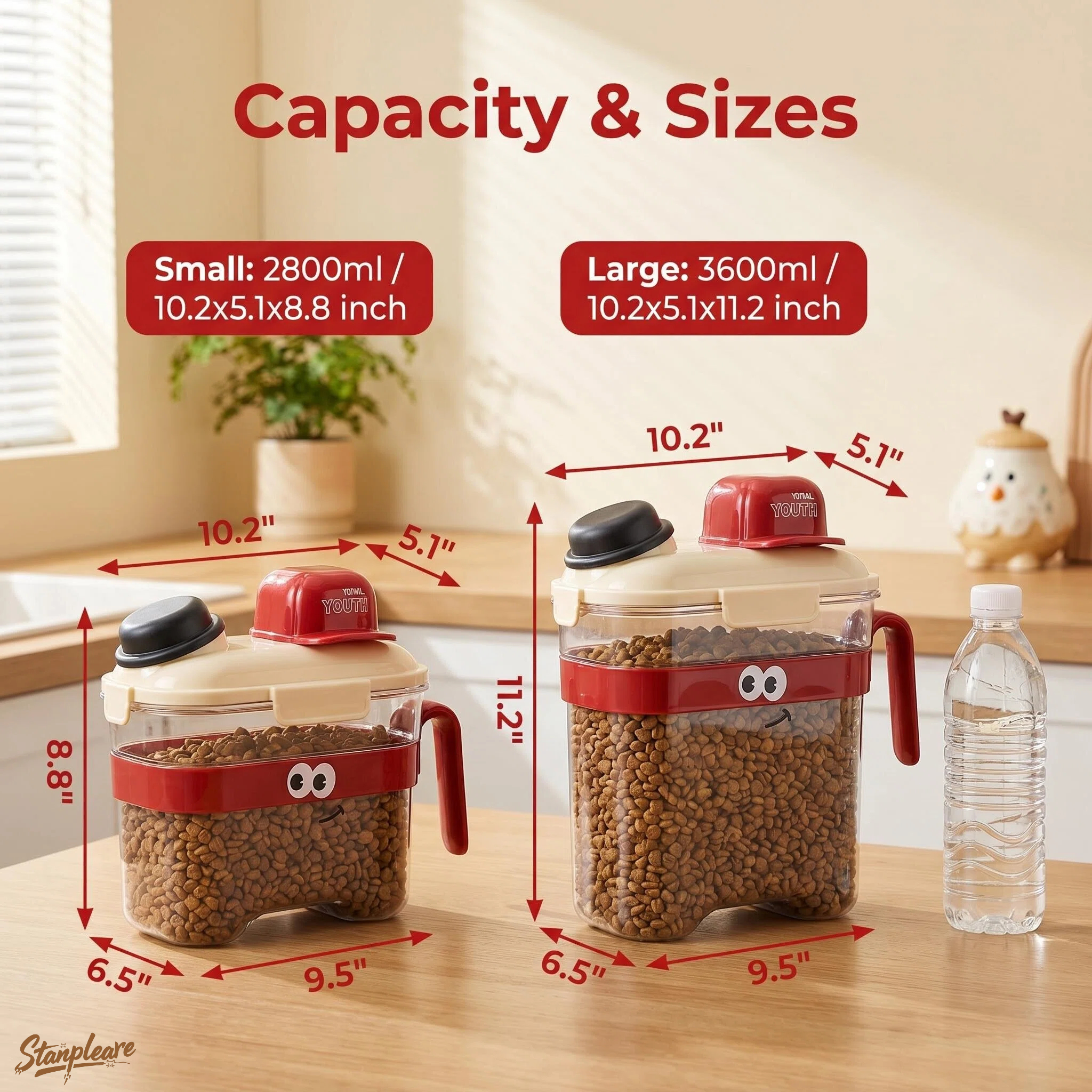 Transparent Airtight Pet Food  - Food Storage For Dog ulasan dan harga