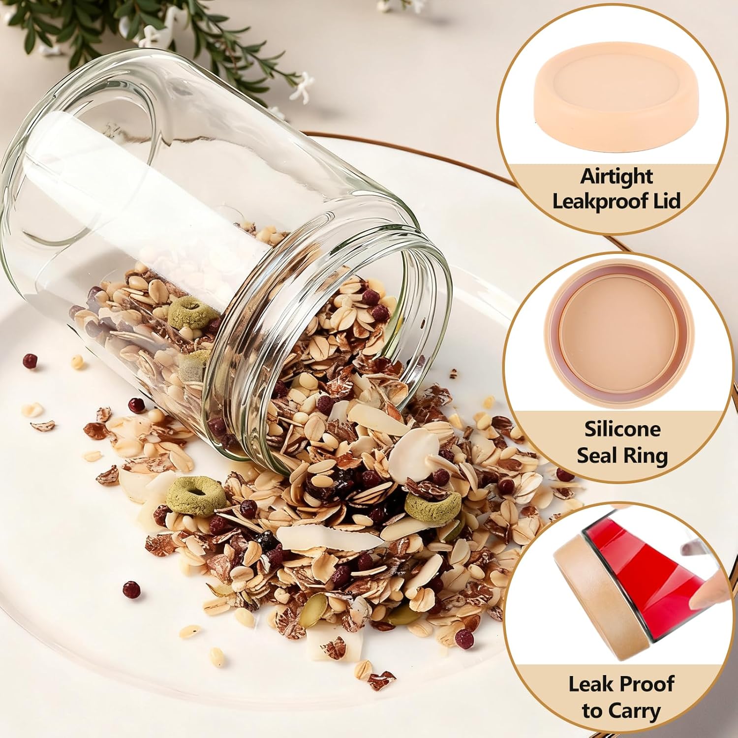 12 Pack Overnight Oats Contain - Food Storage Containers Glass ulasan dan harga