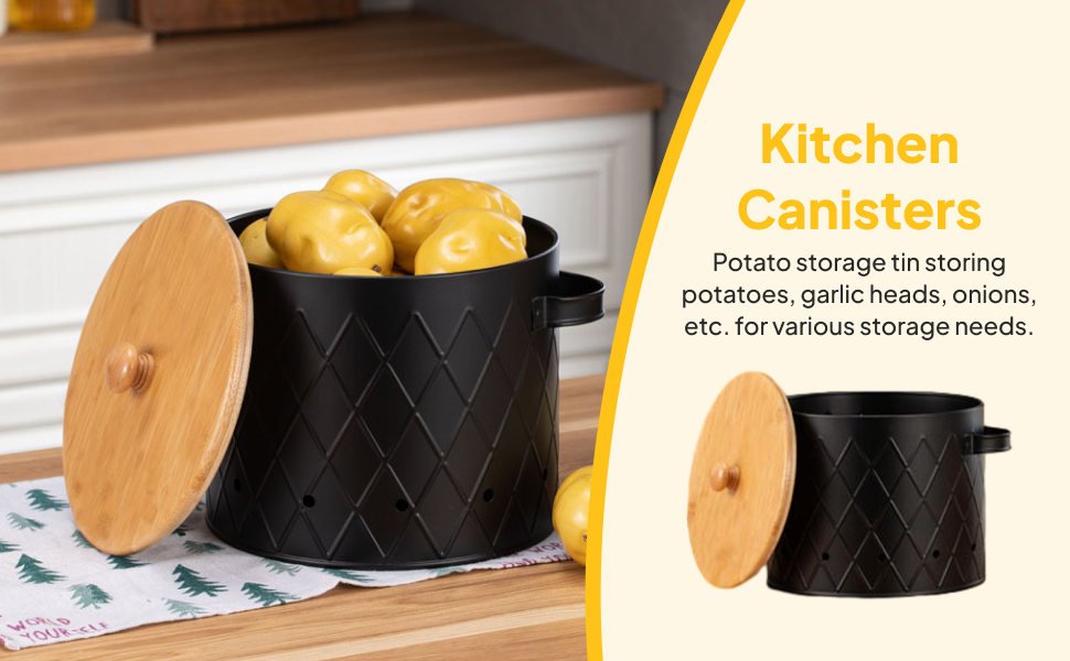 Potato Storage Tin Vintage Fre - Food Storage For Restaurant ulasan dan harga