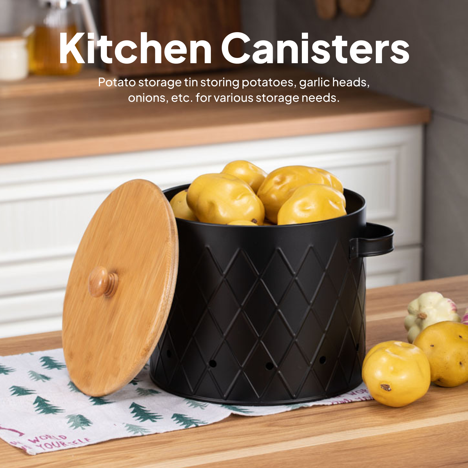 Potato Storage Tin Vintage Fre - Food Storage For Restaurant ulasan dan harga