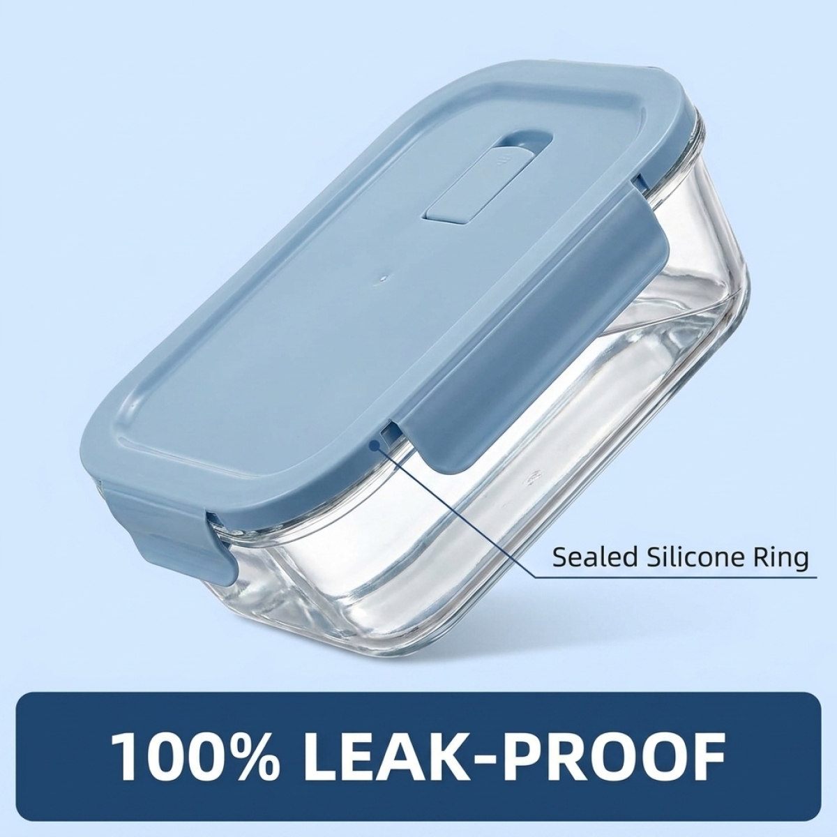 Sky Blue Glass Food Storage Co - Food Storage Home ulasan dan harga