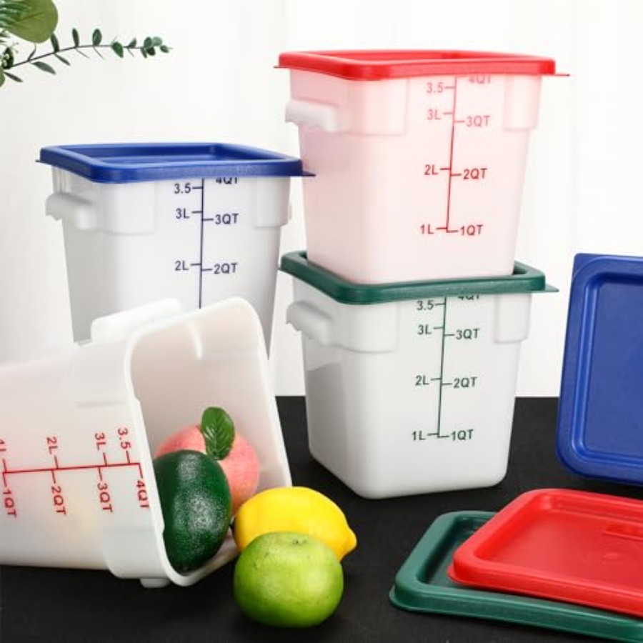 6 Pieces 4 Quart Commercial Fo - Food Storage Quart Containers ulasan dan harga