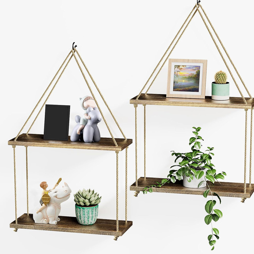 1Set Black Wooden Wall Hanging - Food Storage Yellow ulasan dan harga