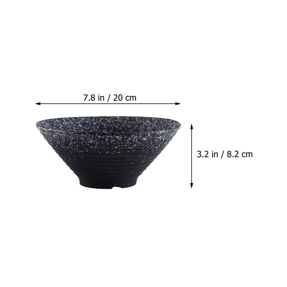 1Pcs Ceramic Ramen Bowl Black  - Food Storage For Restaurant ulasan dan harga