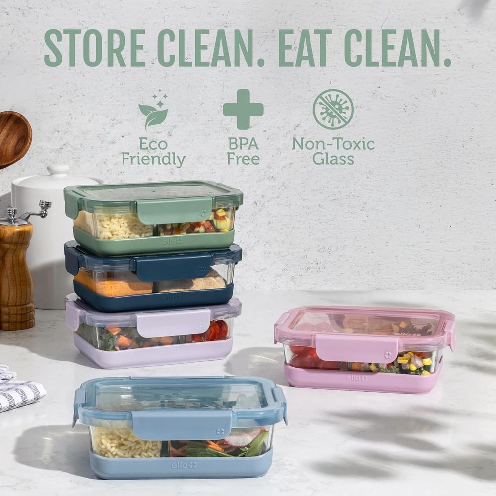 Refresh 3.4 Cup Divided Meal P - Food Storage Containers Glass ulasan dan harga