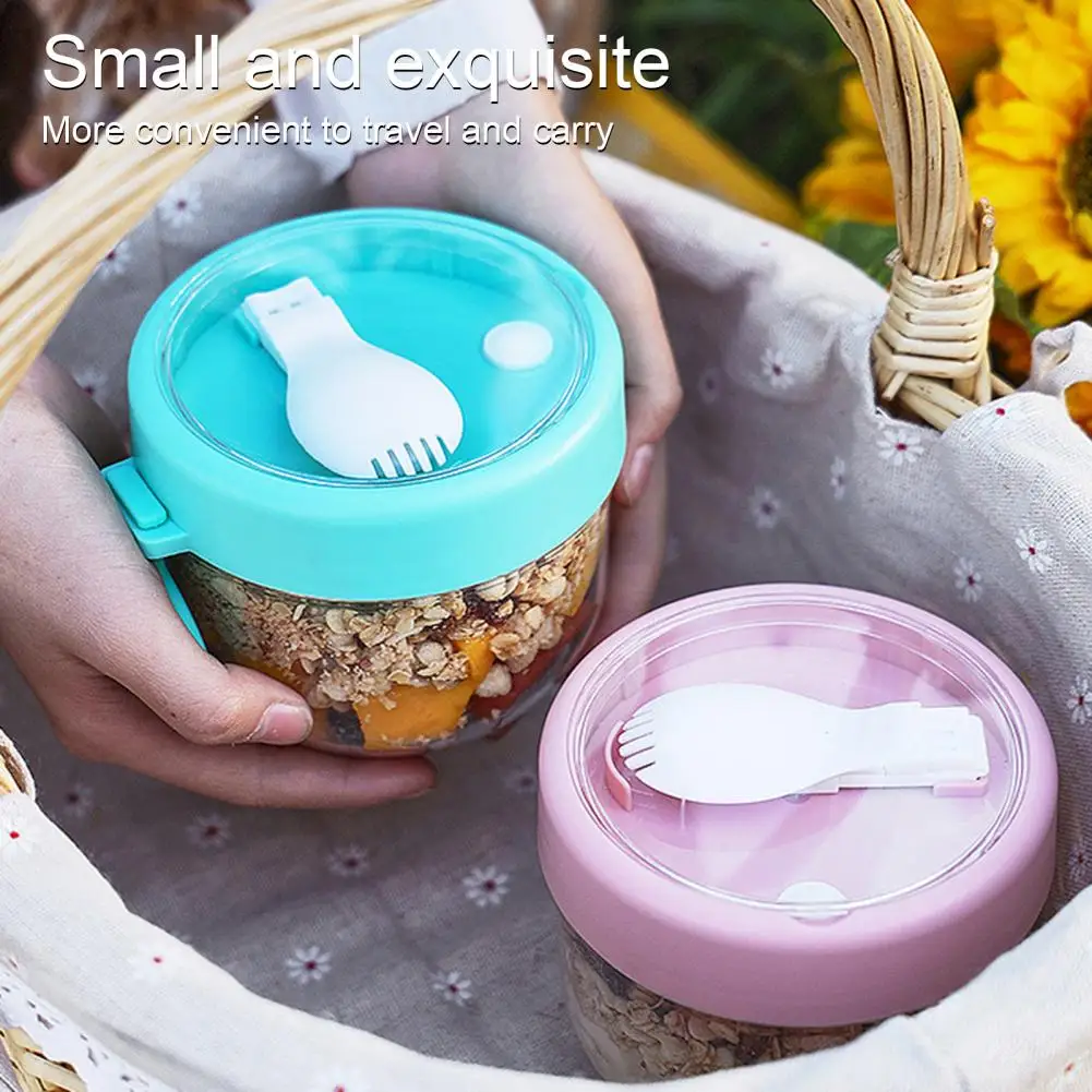 600ml Oatmeal Cup Airtight Lid - Food Storage Yogurt ulasan dan harga