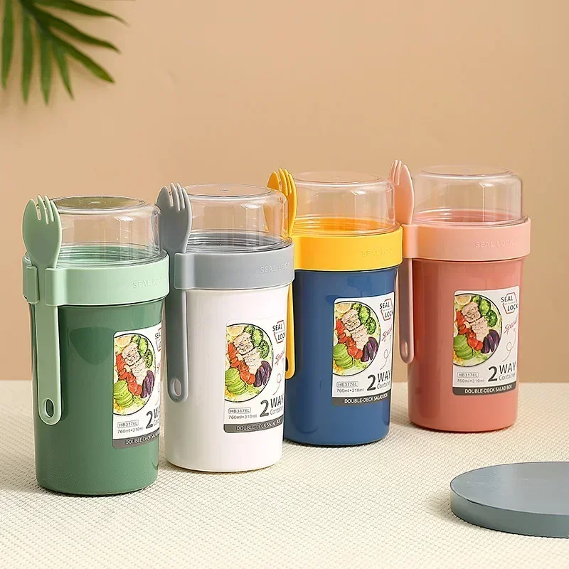 Bento Lunch Box Salad Oatmeal  - Food Storage Yogurt ulasan dan harga