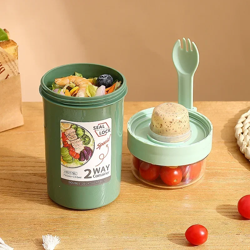 Bento Lunch Box Salad Oatmeal  - Food Storage Yogurt ulasan dan harga