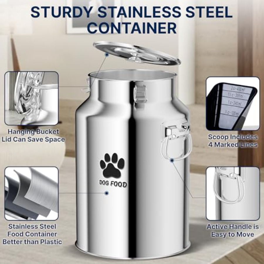 40Lbs Large Metal Dog Food Sto - Food Storage For Dog ulasan dan harga