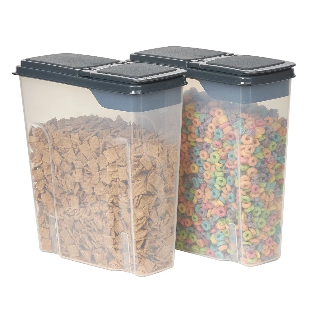 2-Pack Plastic Cereal Dispense - Food Storage Quart Containers ulasan dan harga