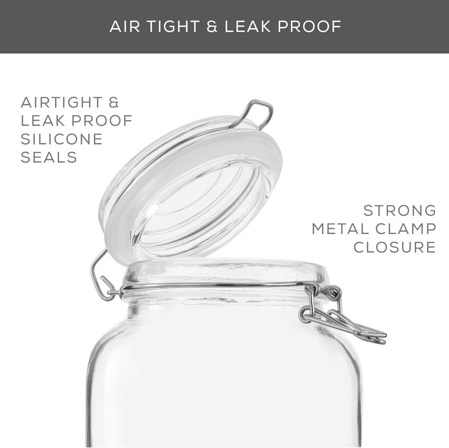 Airtight Glass Jars with Lids  - Food Storage Jar Set ulasan dan harga