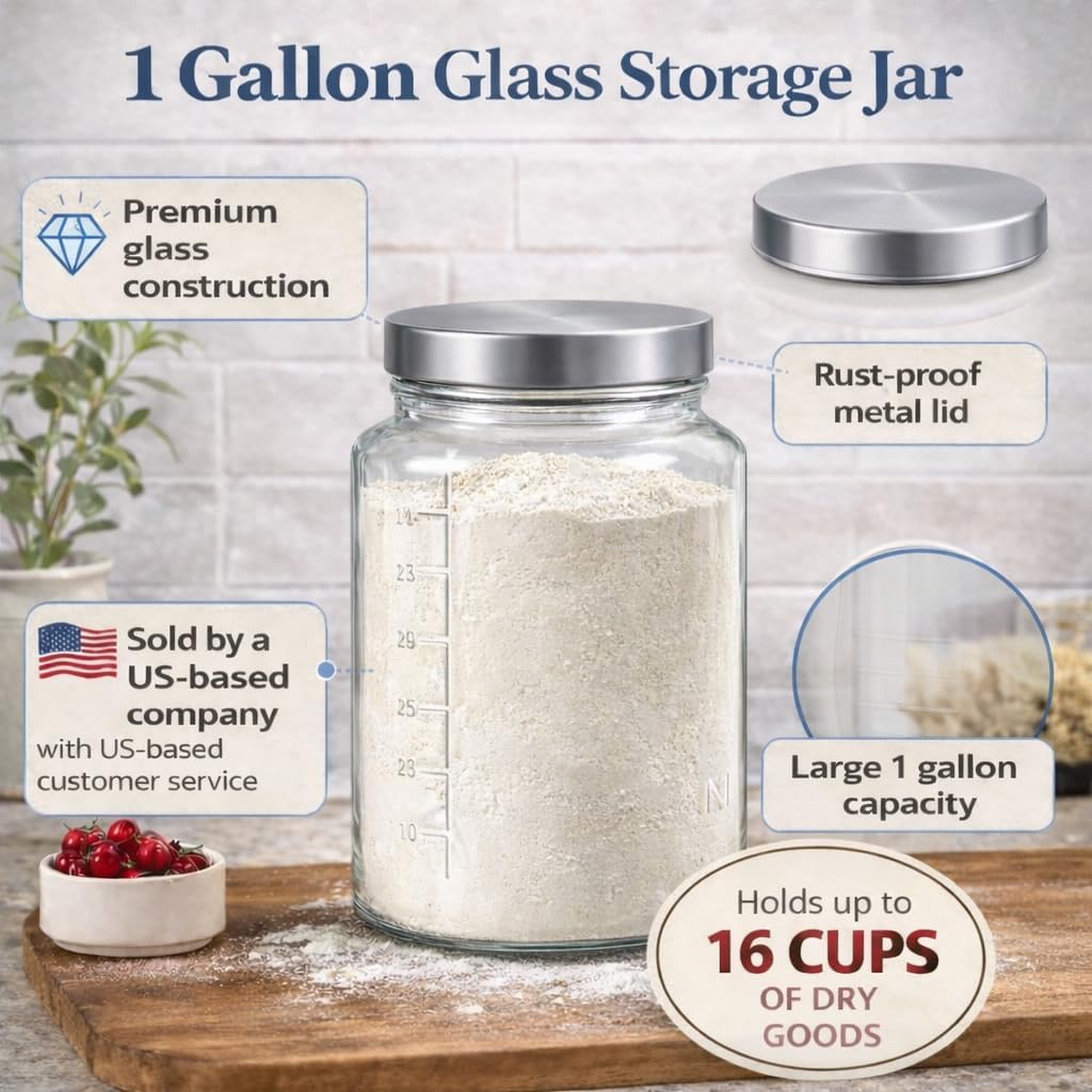 Extra Large    Jar - 1 Gallon  - Food Storage Containers Glass ulasan dan harga