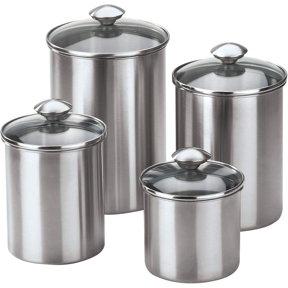 4-Piece Stainless Steel Food S - Food Storage Containers Glass ulasan dan harga