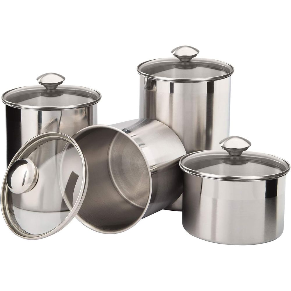 4-Piece Stainless Steel Food S - Food Storage Containers Glass ulasan dan harga