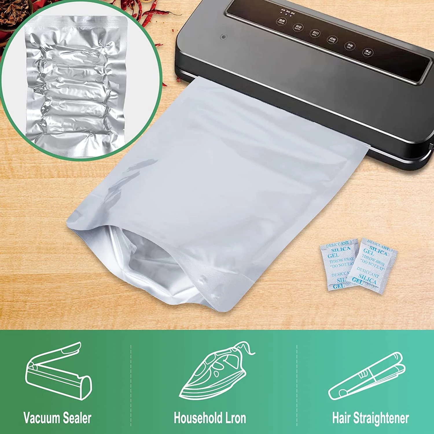 50Pack Reusable Aluminum Foil  - Food Storage Oxygen Absorbers ulasan dan harga