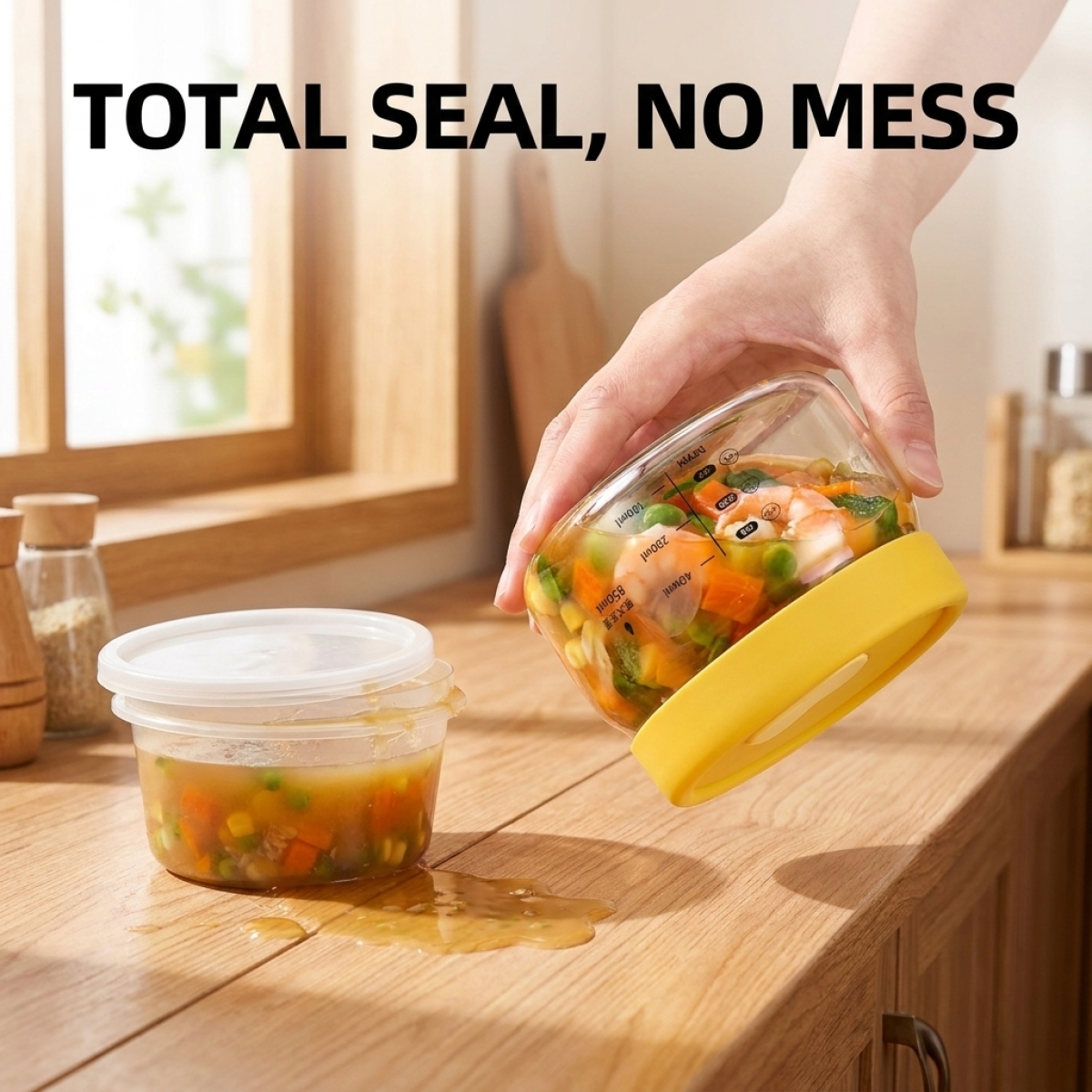 Leakproof Glass Food Storage C - Food Storage Yellow ulasan dan harga