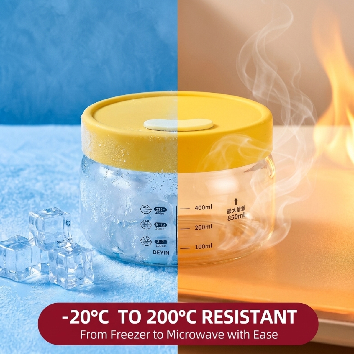 Leakproof Glass Food Storage C - Food Storage Yellow ulasan dan harga