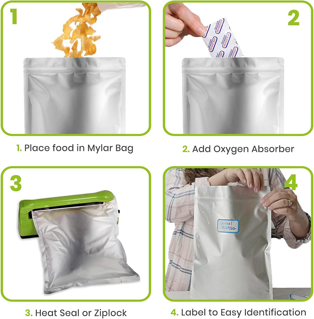 10Pack 5 Gallon Aluminum Foil  - Food Storage Oxygen Absorbers ulasan dan harga