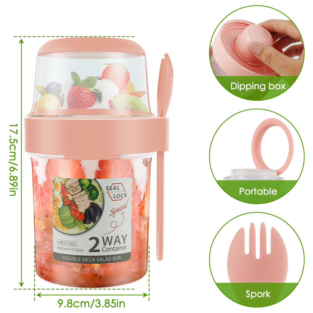 3/2Pcs Double-layer Fresh-keep - Food Storage Yogurt ulasan dan harga