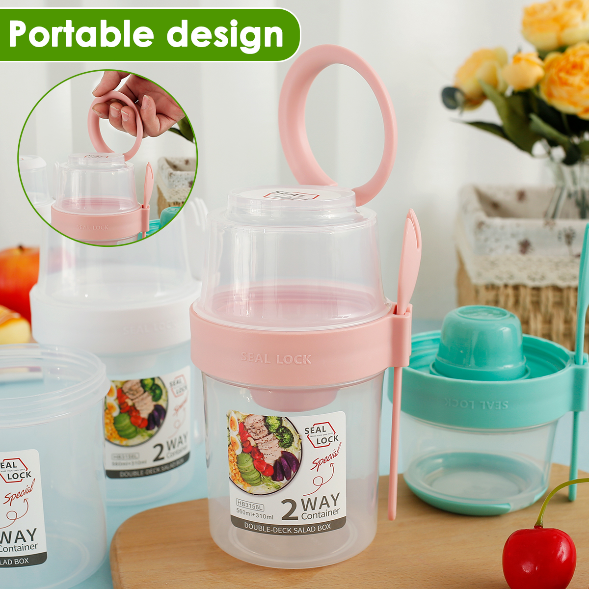 3/2Pcs Double-layer Fresh-keep - Food Storage Yogurt ulasan dan harga