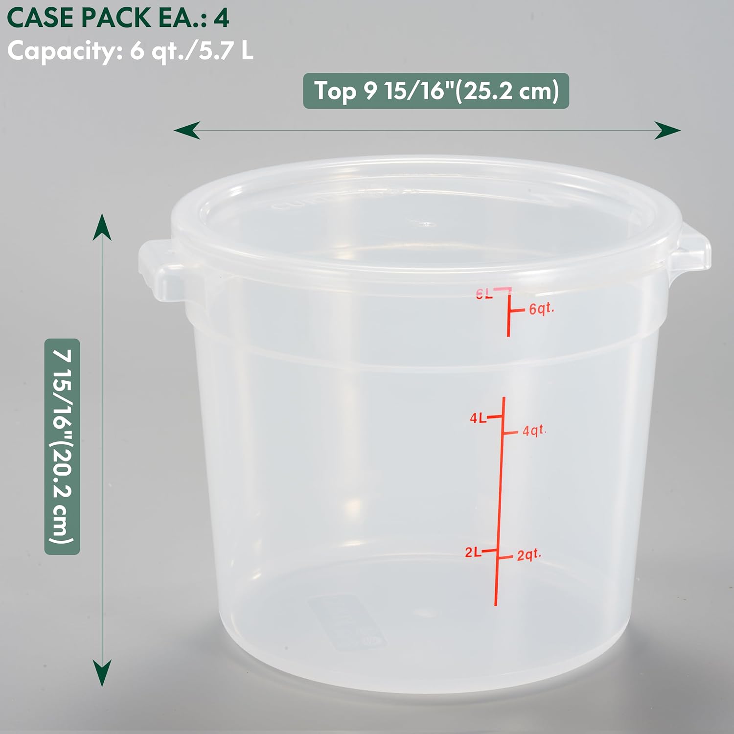 6 Quart Translucent Food Stora - Food Storage Quart Containers ulasan dan harga