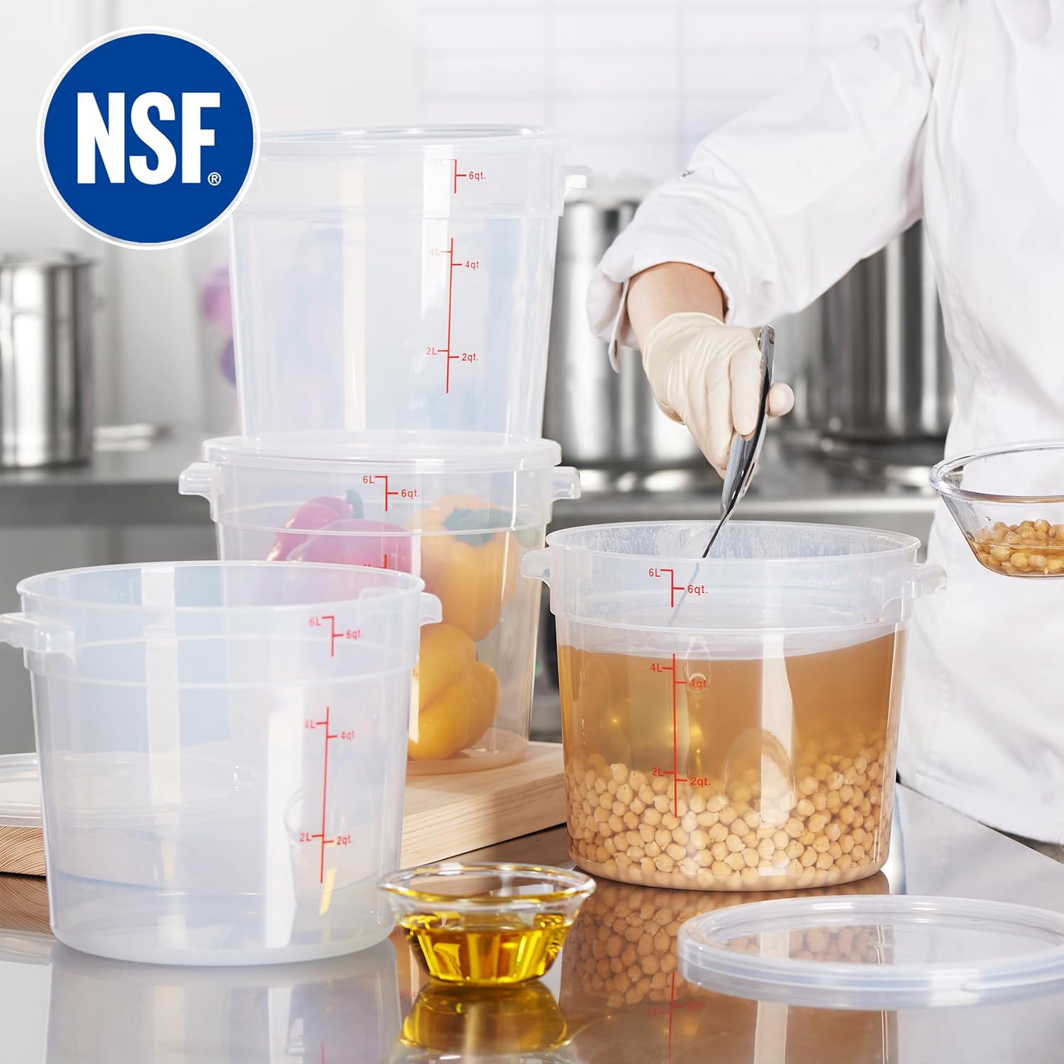 6 Quart Translucent Food Stora - Food Storage Quart Containers ulasan dan harga