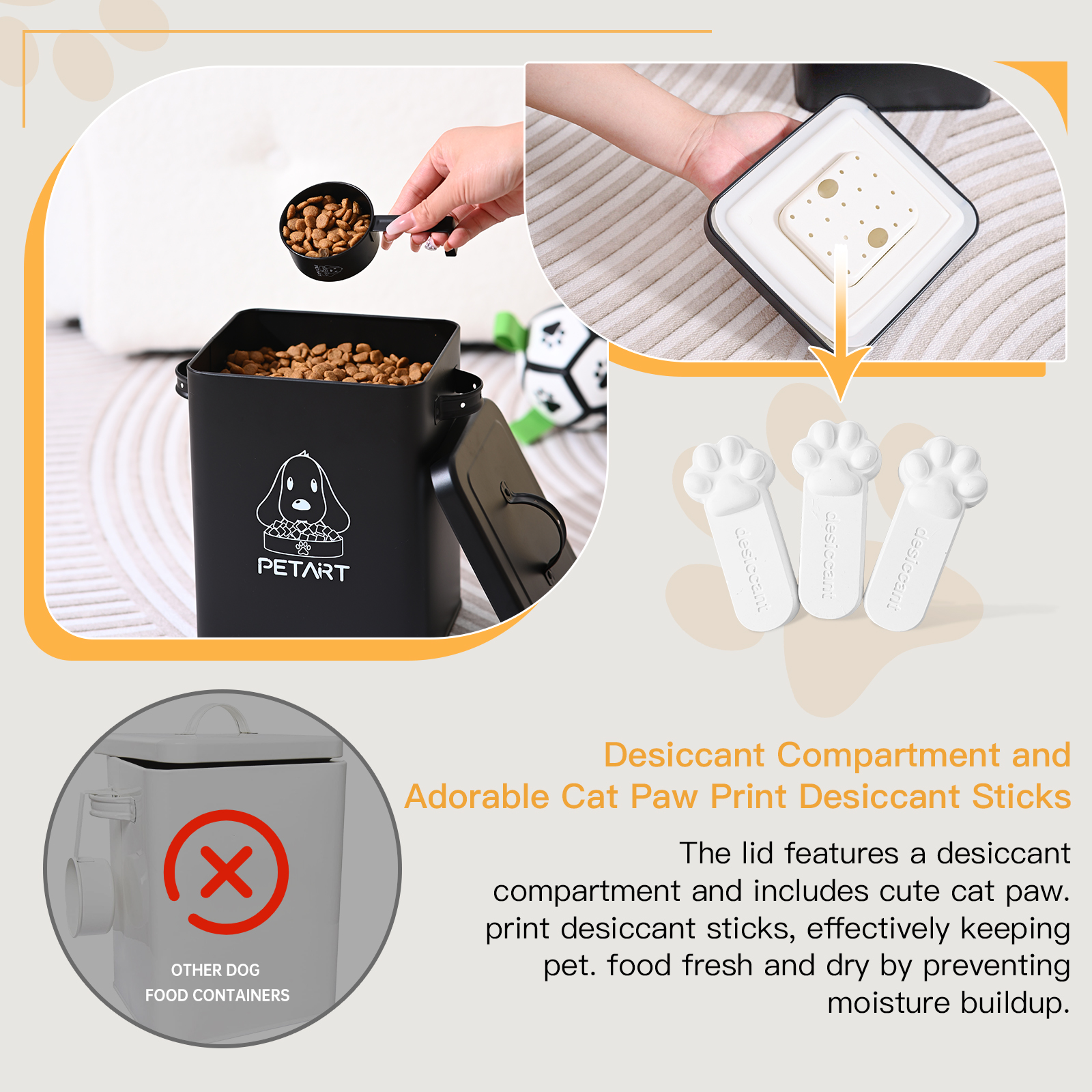 Large Capacity Pet Dog Feeders - Food Storage For Dog ulasan dan harga